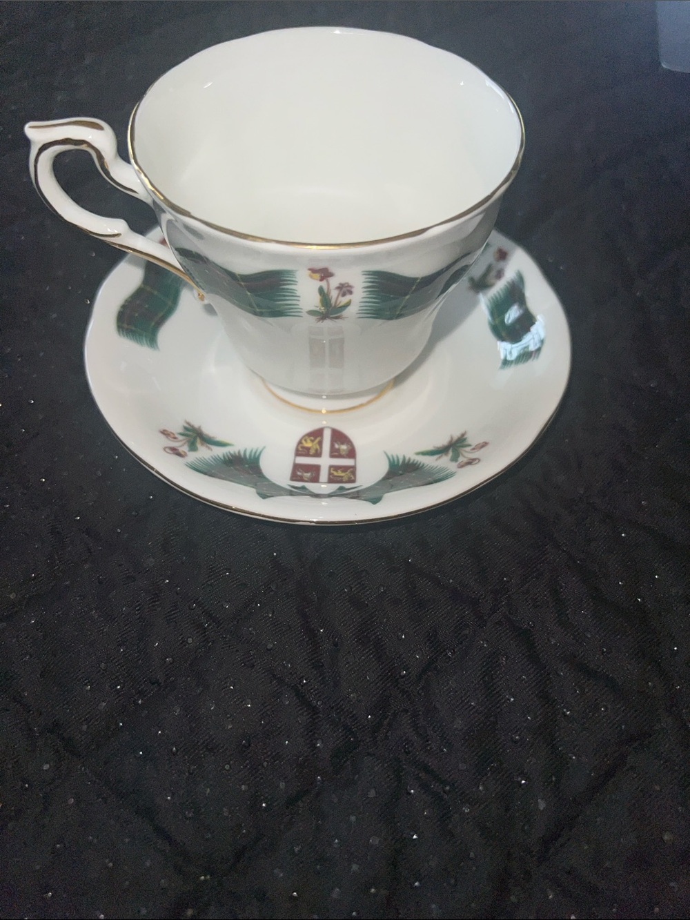 ☕ Vintage Royal Adderley Newfoundland Tartan Teacup & Saucer Set 🇨🇦